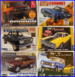 Lot #8 Six Scale Model Auto Kits 124 & 125 Scale