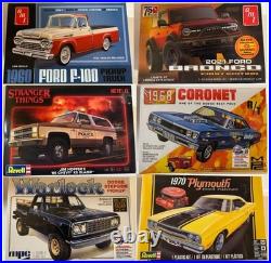 Lot #8 Six Scale Model Auto Kits 124 & 125 Scale