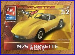 Lot Of 3, Amt Ertl, Corvette 50th Anniv. Edit. Model Kits, 1975, 1996, 1998, New