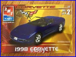 Lot Of 3, Amt Ertl, Corvette 50th Anniv. Edit. Model Kits, 1975, 1996, 1998, New