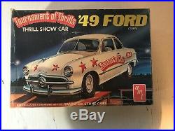 Lot Of 4 Amt 1/25 Scale 1949/50 Thrill Show Cars And Transporter Model Kits