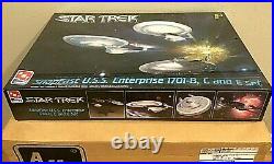 Lot Of 6 AMT/ERTL SnapFast U. S. S. ENTERPRISE 1701-B, C and E Set Model Kits Read