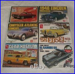 Lot Of 6 Car Model Kits 86 El Camino Ss 48 Lincoln 66 Mercury New Factory Sealed