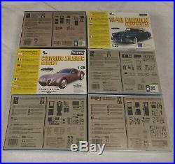 Lot Of 6 Car Model Kits 86 El Camino Ss 48 Lincoln 66 Mercury New Factory Sealed