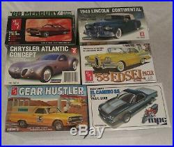 Lot Of 6 Car Model Kits 86 El Camino Ss 48 Lincoln 66 Mercury New Factory Sealed