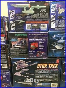 Lot Of Star Trek-polar Lights Star-AMT Model Kits-USSEnterprise Klingon D7-Surak