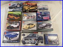Lot of 12 Plastic Model Car and Airplane Kits Amt Lindberg Revell Monogram