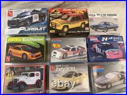 Lot of 12 Plastic Model Car and Airplane Kits Amt Lindberg Revell Monogram