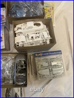 Lot of 12 Plastic Model Car and Airplane Kits Amt Lindberg Revell Monogram