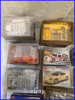 Lot of 12 Plastic Model Car and Airplane Kits Amt Lindberg Revell Monogram