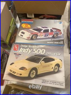 Lot of 12 Plastic Model Car and Airplane Kits Amt Lindberg Revell Monogram