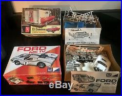 Lot of 14 Vintage Model Car Kits AMT, MFC, AIRFIX, Revell, James Bond, Corvette