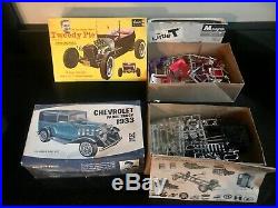 Lot of 14 Vintage Model Car Kits AMT, MFC, AIRFIX, Revell, James Bond, Corvette