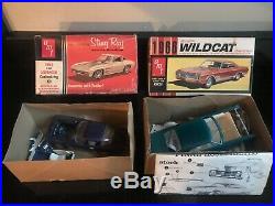 Lot of 14 Vintage Model Car Kits AMT, MPC, AIRFIX, Revell, James Bond, Mustang