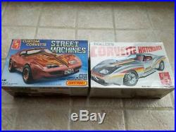 Lot of 2 AMT Eckler's Corvette Hatchback Plastic 1/25 Model Car Kits 3102 PK4184