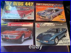 Lot of 4 never used model car kits Mpc/amt/Revell vintage 1960s cars