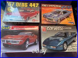 Lot of 4 never used model car kits Mpc/amt/Revell vintage 1960s cars