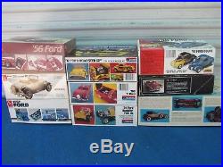 Lot of 9 AMT, Monogram, Lindberg Ford 1/25 Plastic Model Car Kits