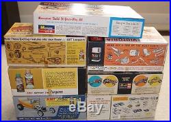 Lot of Vintage Plastic Model Car Kits Parts Boxes AMT Revell Monogram
