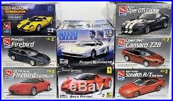 MODEL CAR LOT A (8) AMT/ERTL & REVELL 1/24 1/25 scale EXOTIC/FAST CAR kits