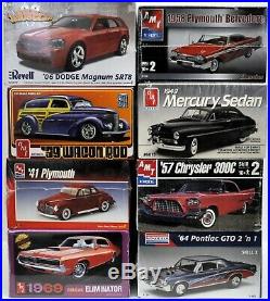 MODEL CAR LOT E (8) AMT AMT/ERTL REVELL MONOGRAM 1/24 1/25 MODEL CAR kits