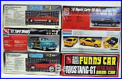 MODEL CAR LOT H (6) AMT/ERTL MONOGRAM 1/25 scale CHEVY FORD MERCURY CAR KITS