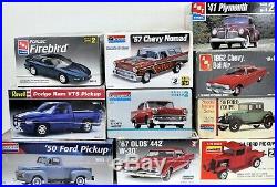 MODEL CAR LOT M (10) AMT LINDBERG REVELL MONOGRAM 1/24 1/25 MODEL CAR kits