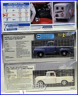 MODEL CAR LOT T (3) 1/25 AMT & REVELL MONOGRAM CHEVROLET & FORD truck kits