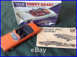 MPC 1968 Built Chevy Impala Convertible SS 427 With Box + Instructions AMT