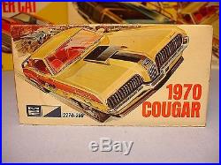 Mpc Annual 1970 Mercury Cougar Ht #2270-200 Amt 1/25 Rare Vintage S/i Model Kit