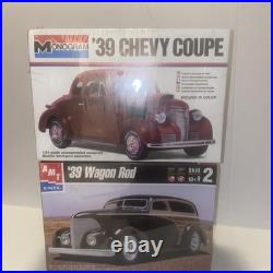 Monogram 39 Chevy Coupe And AMT 39 Wagon Rod Lot Of 2 Car Model Kits