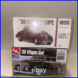 Monogram 39 Chevy Coupe And AMT 39 Wagon Rod Lot Of 2 Car Model Kits