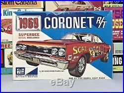 Mpc 1969 Dodge Coronet R/t Superbee Kit #1769-200 Amt 1/25 Complete O/b Model