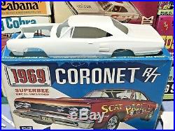 Mpc 1969 Dodge Coronet R/t Superbee Kit #1769-200 Amt 1/25 Complete O/b Model