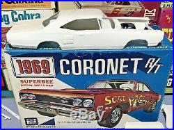 Mpc 1969 Dodge Coronet R/t Superbee Kit #1769-200 Amt 1/25 Complete O/b Model