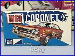 Mpc 1969 Dodge Coronet R/t Superbee Kit #1769-200 Amt 1/25 Complete O/b Model