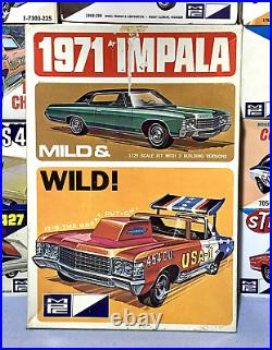 Mpc 1971 Chevrolet Impala Kit#1-7103-225 Amt 1/25 Nos Rare Molded In White Model