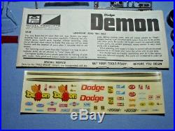 Mpc Annual 1971 Dodge Demon #1-0450-225 Amt 71 Very Rare Vintage S/i Model Kit