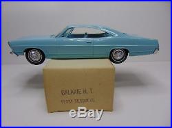 NOS AMT 1967 Ford Galaxie XL 428 Fastback Frost Turquoise Promo Model Car in Box