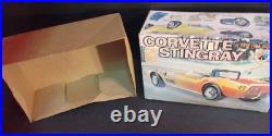 NOS OPEN BOX! Vintage AMT CORVETTE STINGRAY CONVERTIBLE 1/25TH MODEL nice