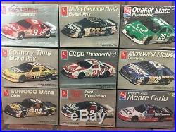 Nascar Model Kits Lot of Nine New in box Sealed AMT 1/25 Scale