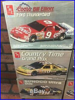 Nascar Model Kits Lot of Nine New in box Sealed AMT 1/25 Scale