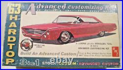 ORIGINAL VINTAGE 3 in 1 AMT 1963 BUICK ELECTRA HARDTOP UNBUILT OPEN KIT #6523