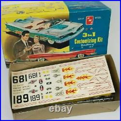 Original 1959 Mercury 3 In 1 Customizing Model Kit In Box -stickers Instructions
