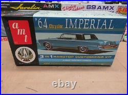 Original 1/25 Amt 1964 Chrysler Imperial Hardtop Unbuilt Model Kit # 6824