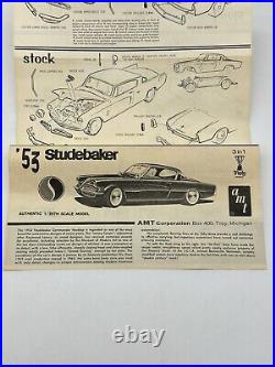 Original Issue AMT 1953 STUDEBAKER Customizing Kit 1/25 SCALE IOB COMPLETE