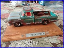 Original Vintage Amt 1960 Ford F100 Pickup Weathered Built Up Very Cool