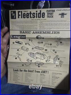 Original Vintage Amt 1967 Chevy Fleetside Custom Sport Truck