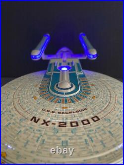 PRO BUILT USS Excelsior NX-2000 1/1000 Scale Prop Replica Star Trek LED LIGHTING