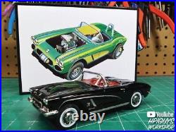 Platts AMT 1/25 1962 Chevrolet Corvette 3in1 Plastic Model AMT1318